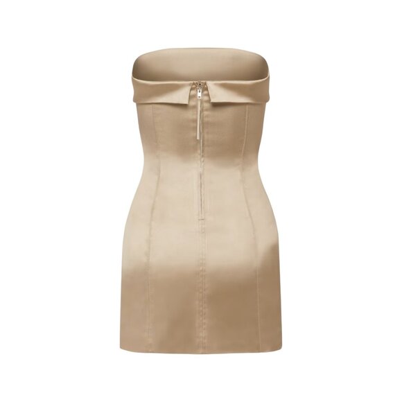 Ten NWT Aritzia Shimmer Satin Tube Dress Satin Look and Silk Feel Sz 12 - Picture 5 of 16